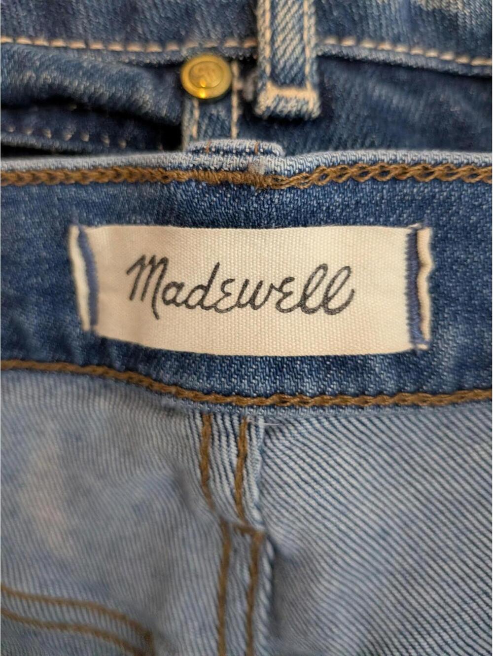 Madewell Jeans Womens 27 Blue 9" Mid-Rise Skinny Crop Button Fly Denim Pants - Picture 5 of 6